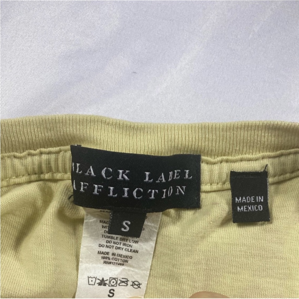 Affliction Beige Graphic Lace-Up Tee - Picture 6 of 6